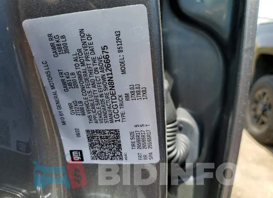 1GCGTDEN8N1266675 Photo# 13