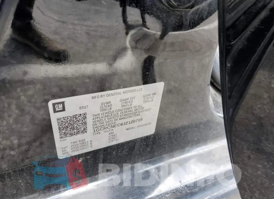 1GCRCNEC6JZ120719 Photo# 13