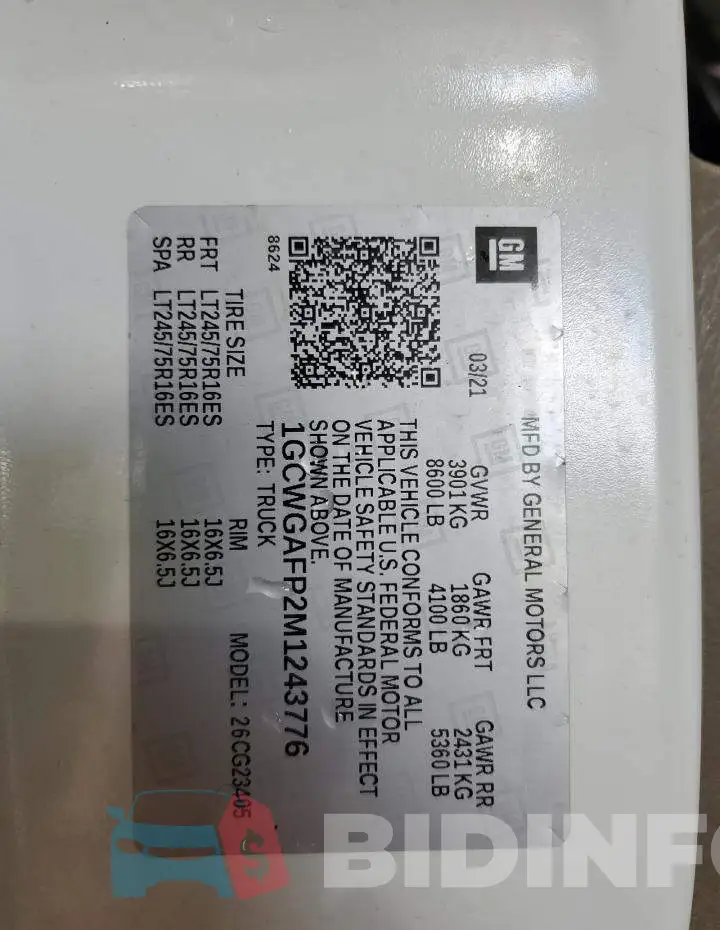 1GCWGAFP2M1243776 Photo# 13