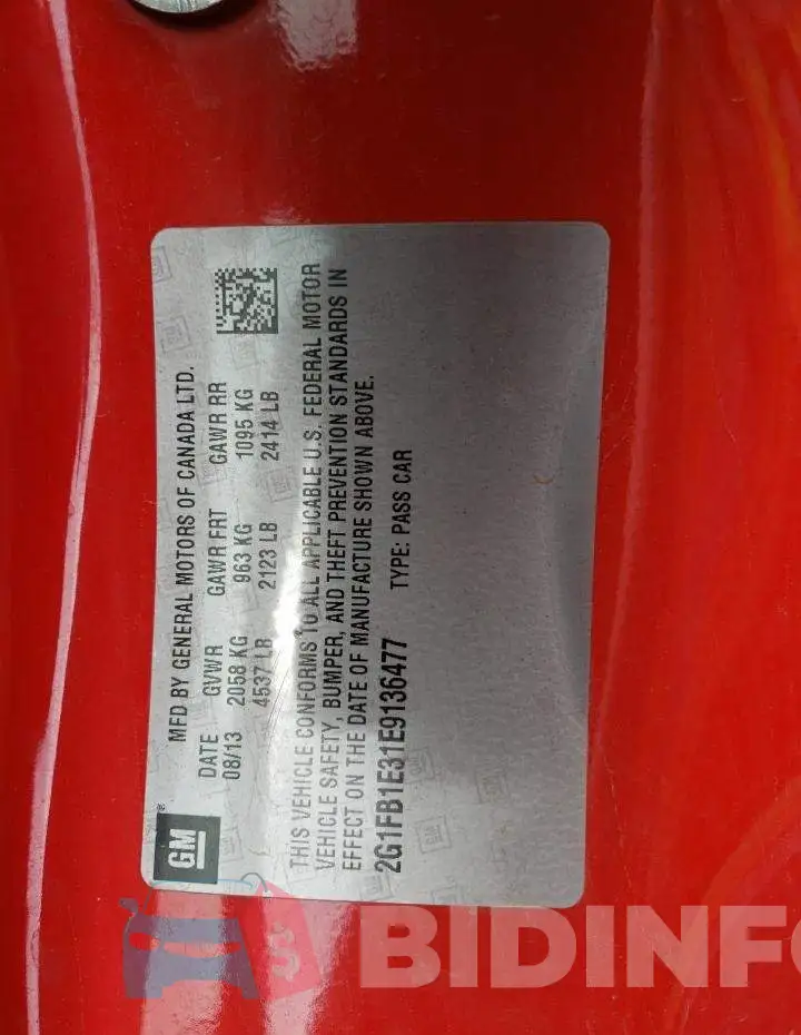 2G1FB1E31E9136477 Photo# 12