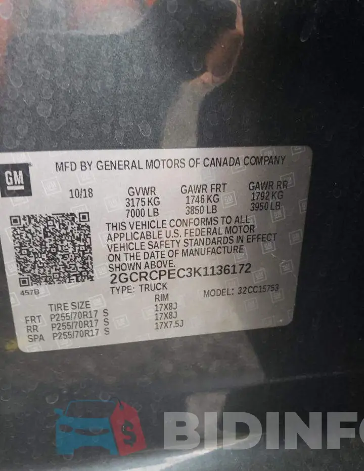 2GCRCPEC3K1136172 Photo# 12