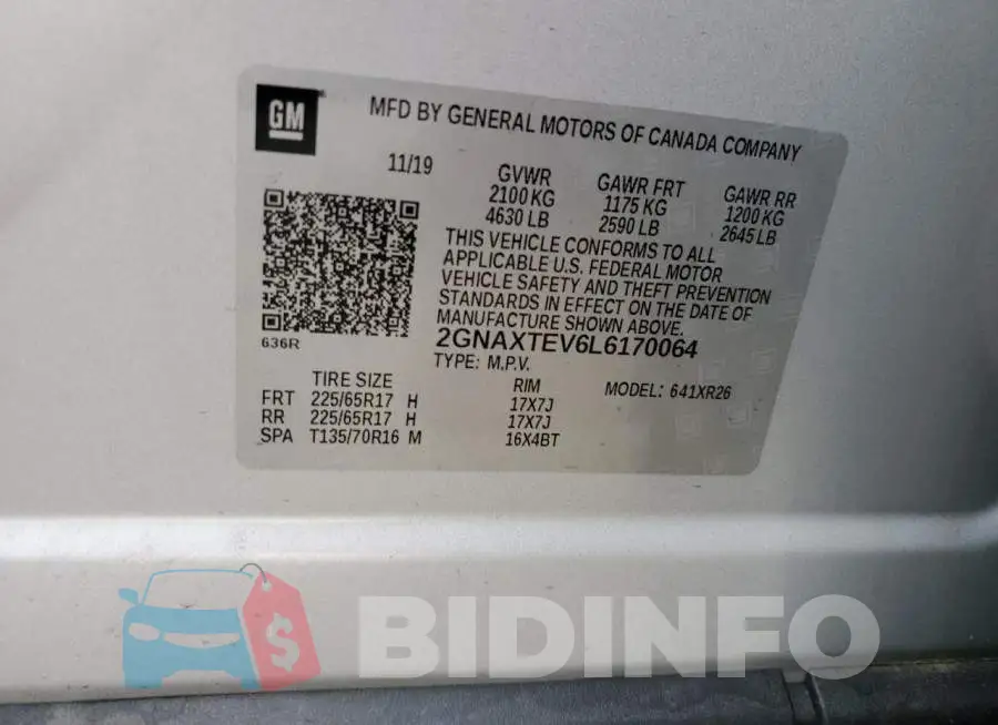 2GNAXTEV6L6170064 Photo# 14