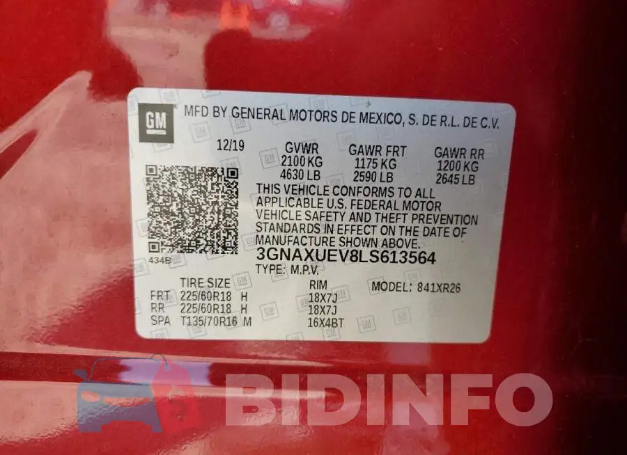 3GNAXUEV8LS613564 Photo# 12
