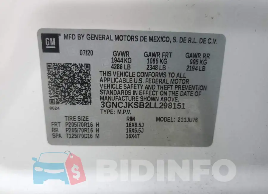 3GNCJKSB2LL298151 Photo# 13