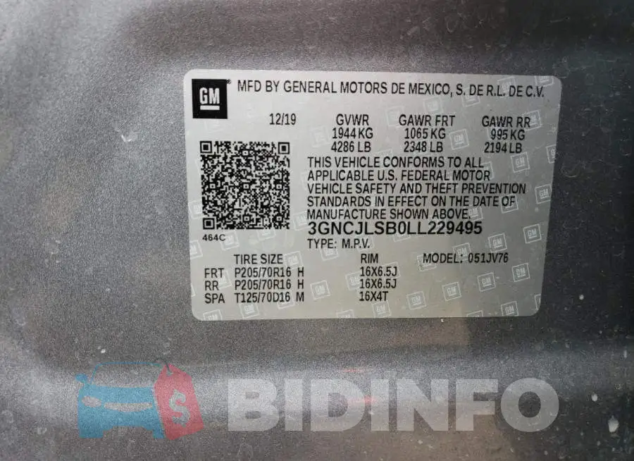 3GNCJLSB0LL229495 Photo# 13