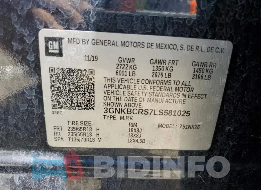 3GNKBCRS7LS581025 Photo# 12