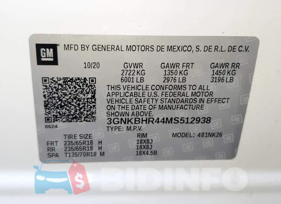 3GNKBHR44MS512938 Photo# 13