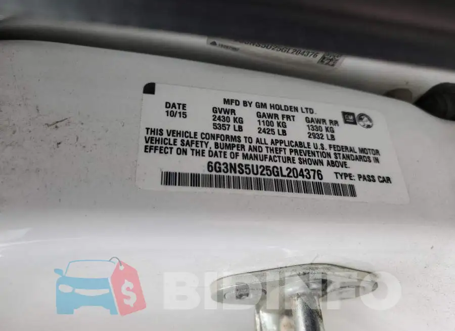 6G3NS5U25GL204376 Photo# 12