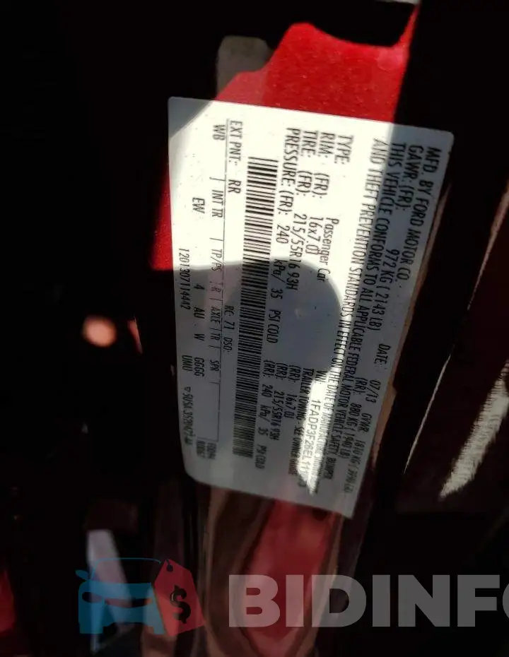 1FADP3F26EL111073 Photo# 12