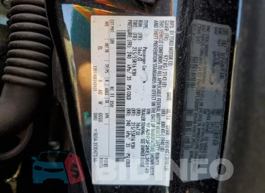 1FADP3F26EL386149 Photo# 12