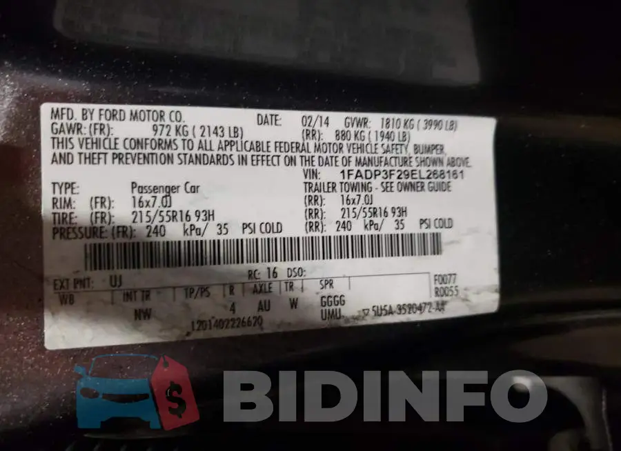 1FADP3F29EL268161 Photo# 12