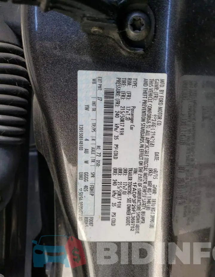 1FADP3F29FL369752 Photo# 12