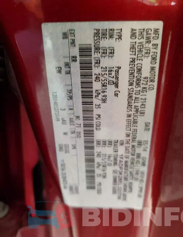 1FADP3K28EL323706 Photo# 12