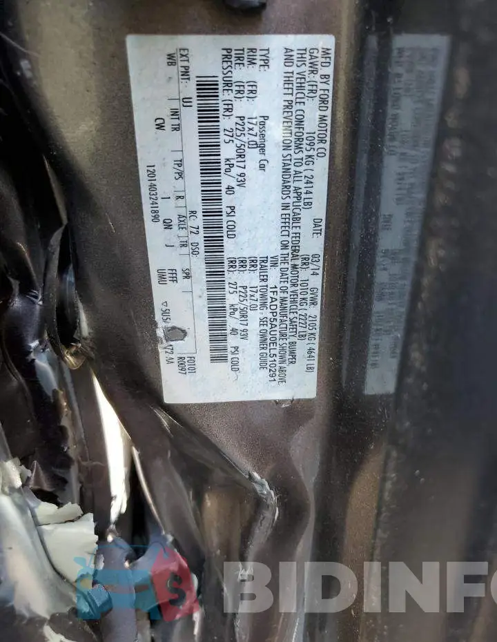 1FADP5AU0EL510291 Photo# 12