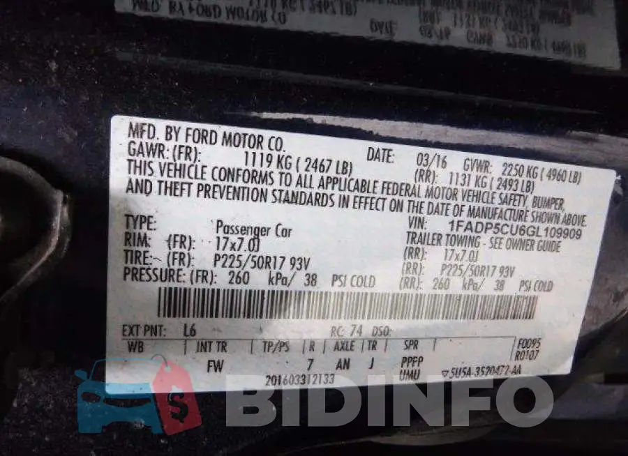 1FADP5CU6GL109909 Photo# 12