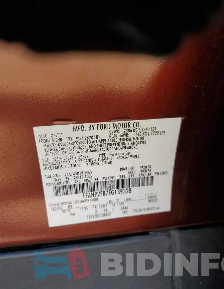 1FAHP2F87FG139328 Photo# 12
