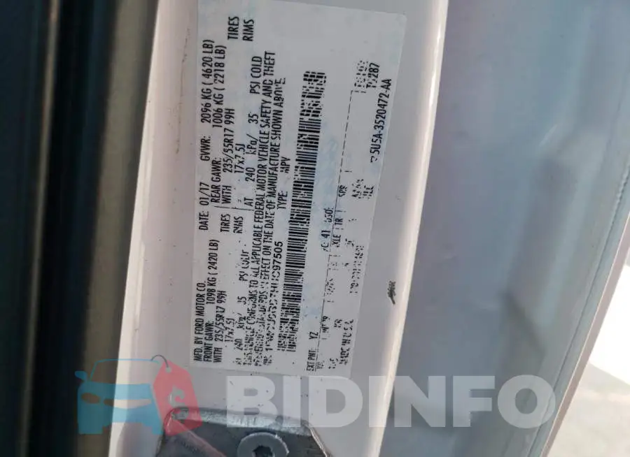 1FMCU0GD7HUC97505 Photo# 13
