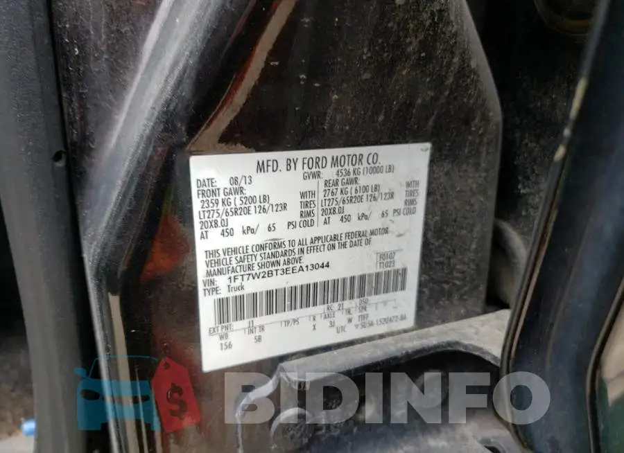 1FT7W2BT3EEA13044 Photo# 13