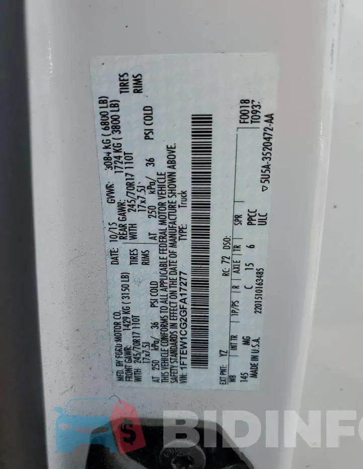 1FTEW1CG2GFA17277 Photo# 13