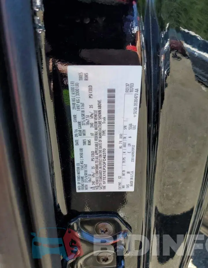 1FTEX1EP3GFD42370 Photo# 12