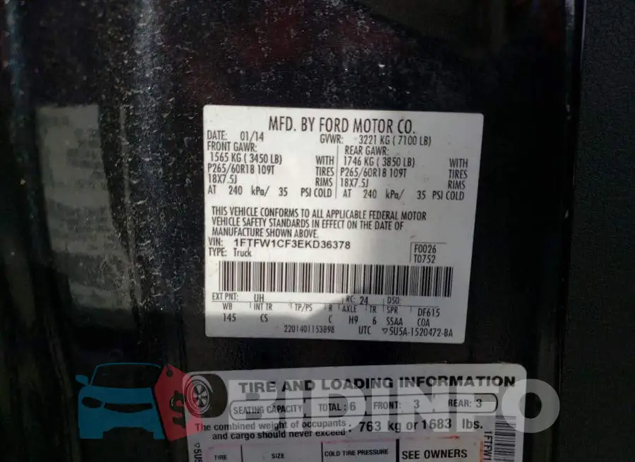 1FTFW1CF3EKD36378 Photo# 12