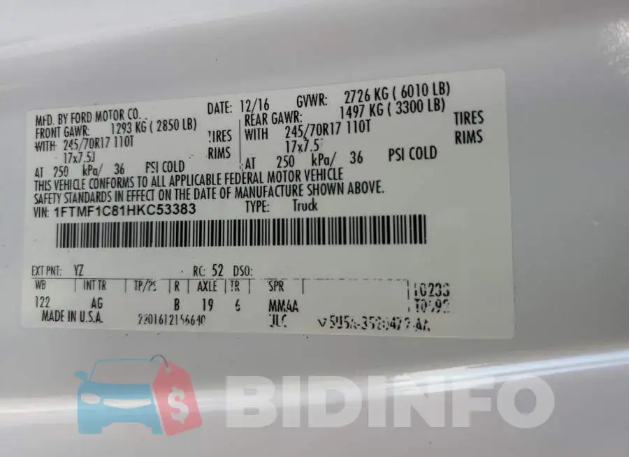 1FTMF1C81HKC53383 Photo# 12
