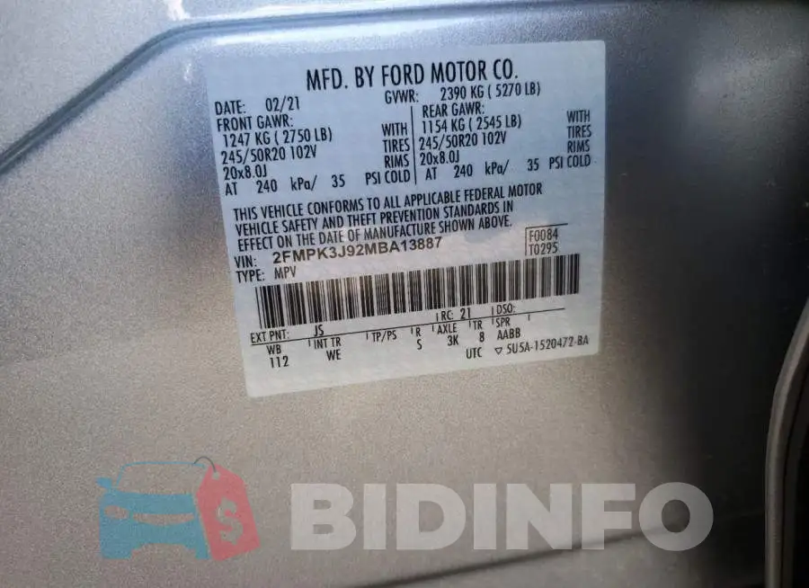 2FMPK3J92MBA13887 Photo# 10
