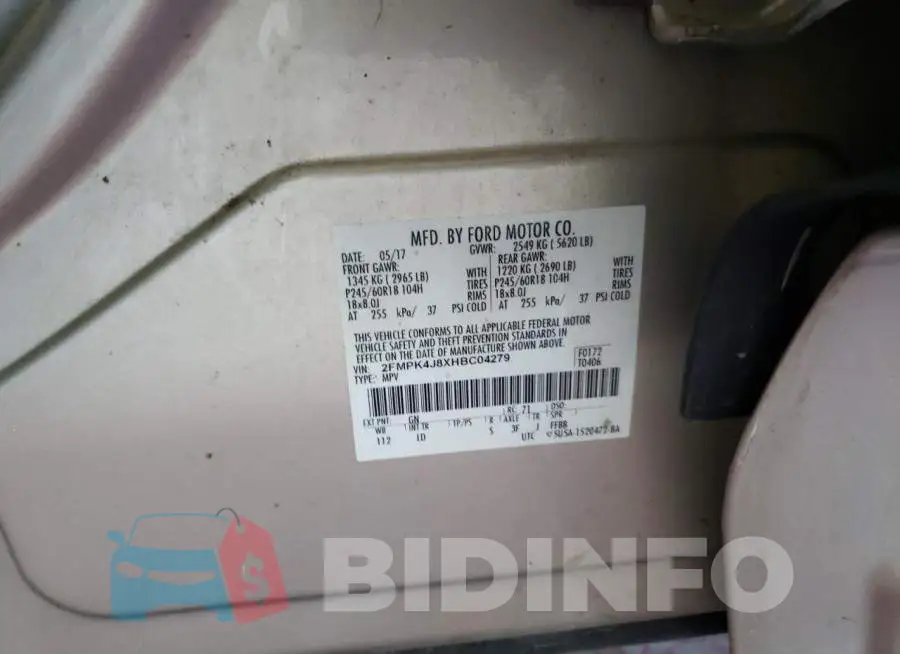 2FMPK4J8XHBC04279 Photo# 13