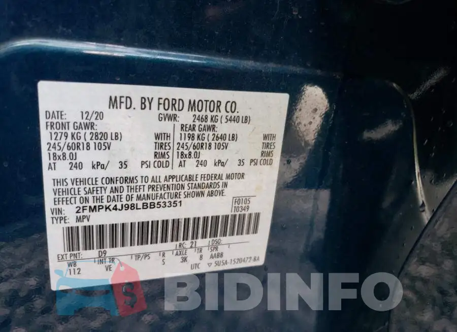 2FMPK4J98LBB53351 Photo# 13