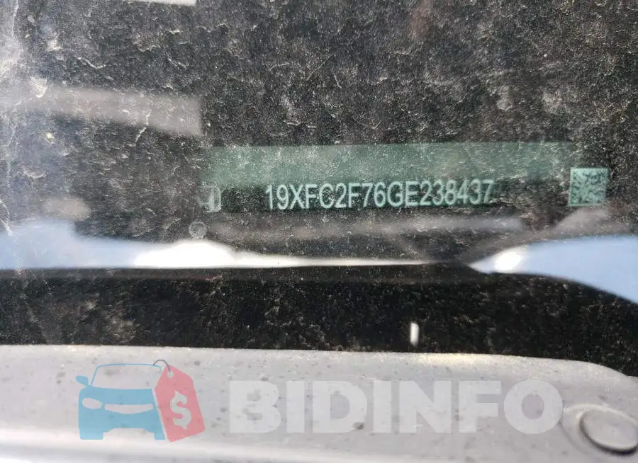 19XFC2F76GE238437 Photo# 12