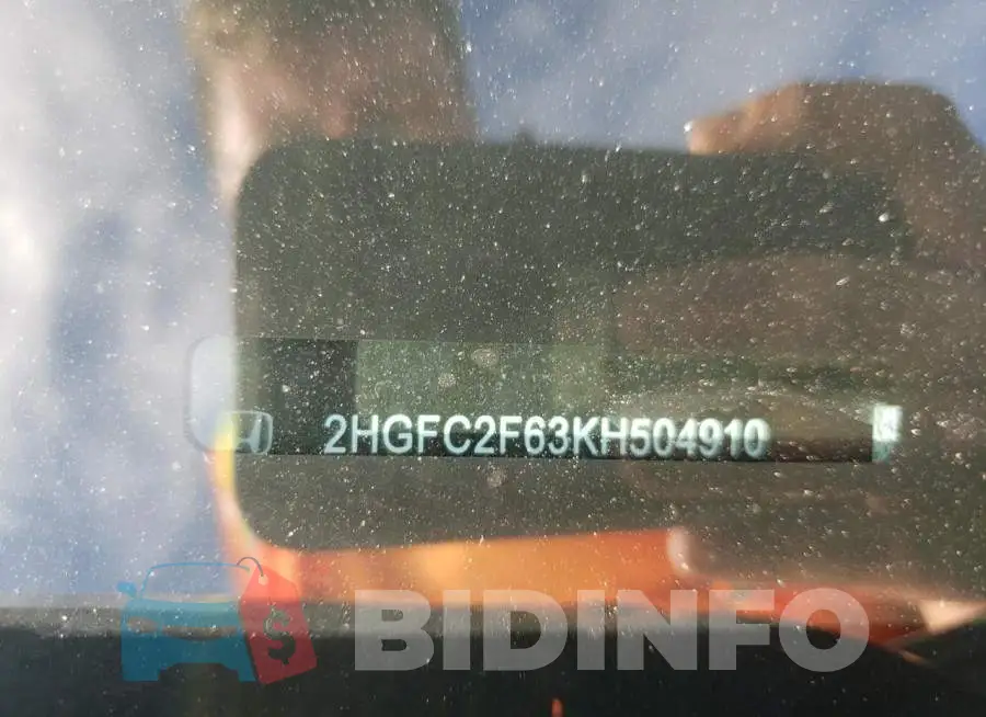 2HGFC2F63KH504910 Photo# 10