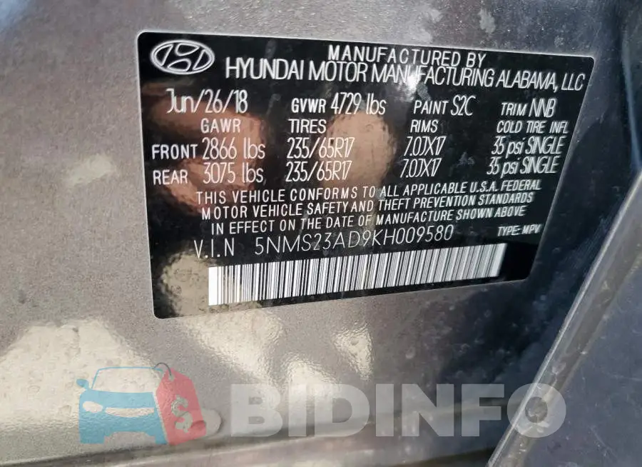 5NMS23AD9KH009580 Photo# 13