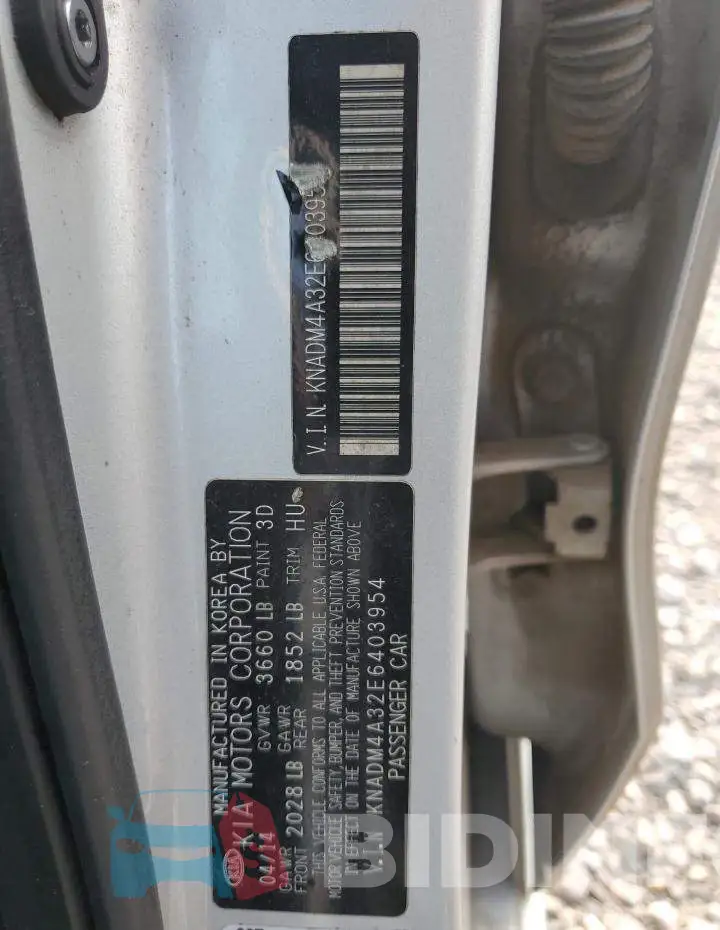 KNADM4A32E6403954 Photo# 12