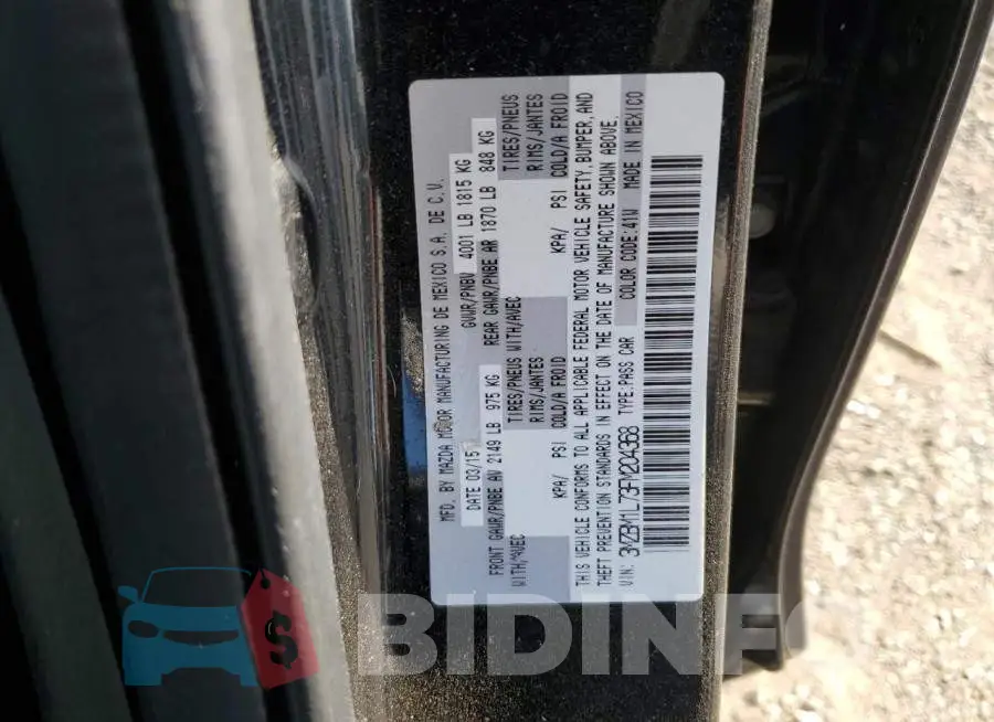 3MZBM1L73FM204368 Photo# 12