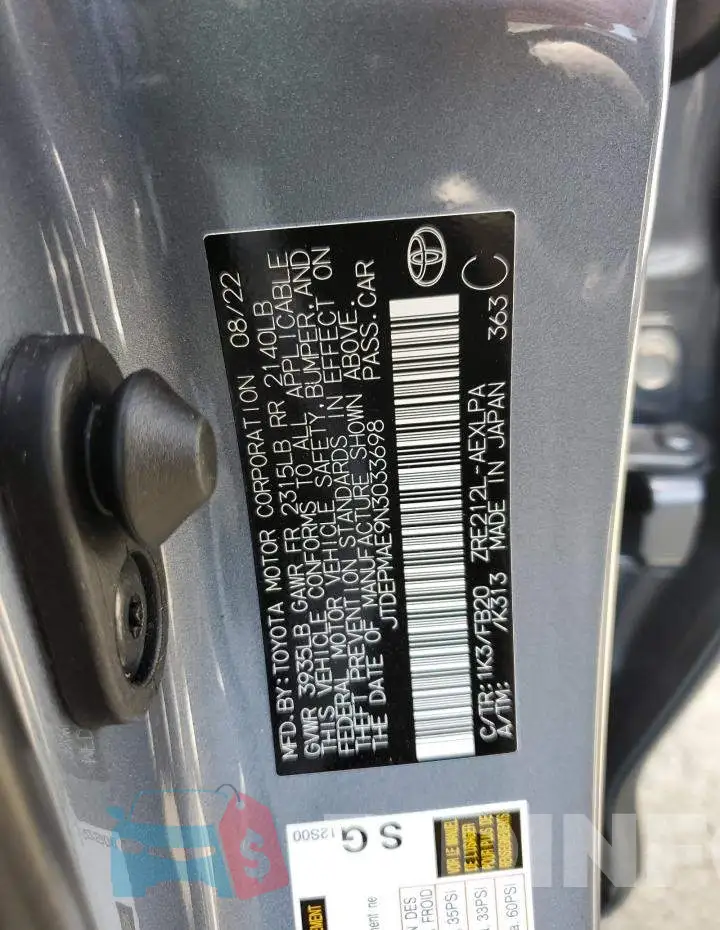 JTDEPMAE9N3033698 Photo# 12