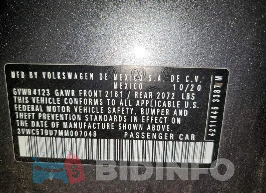 3VWC57BU7MM007048 Photo# 12