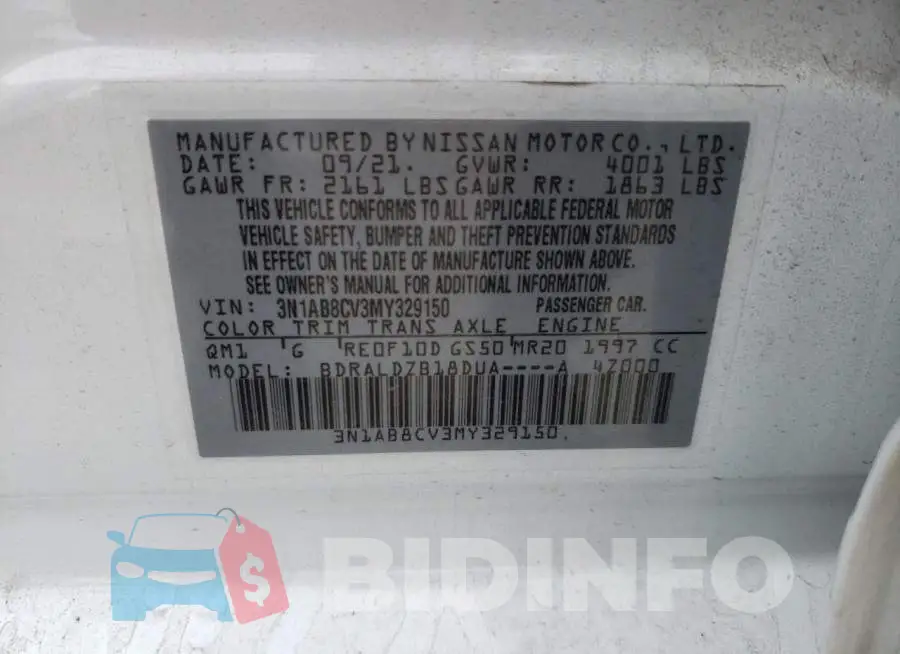 3N1AB8CV3MY329150 Photo# 12