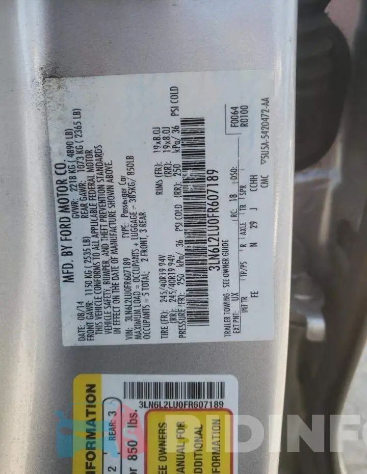 3LN6L2LU0FR607189 Photo# 12