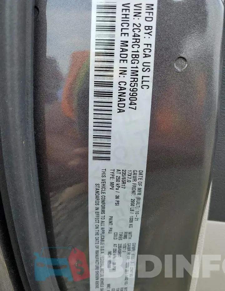 2C4RC1BG1MR599047 Photo# 13