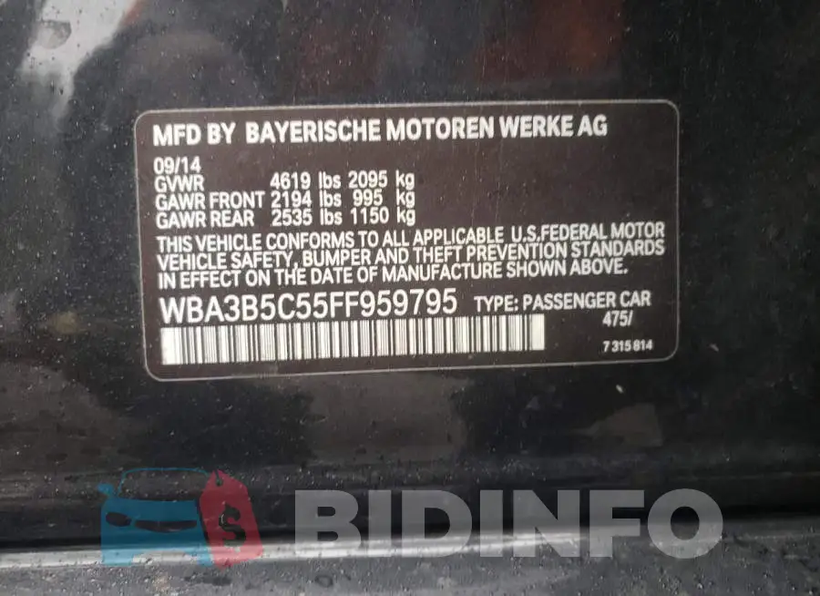 WBA3B5C55FF959795 Photo# 12