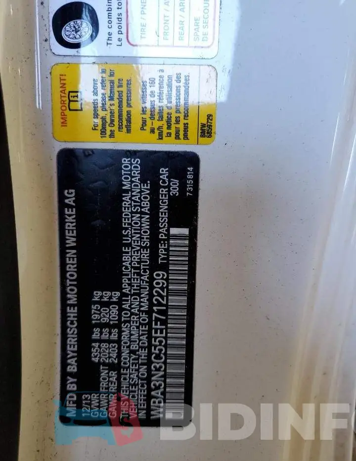 WBA3N3C55EF712299 Photo# 13