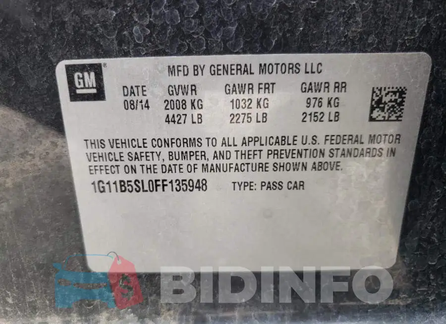 1G11B5SL0FF135948 Photo# 13