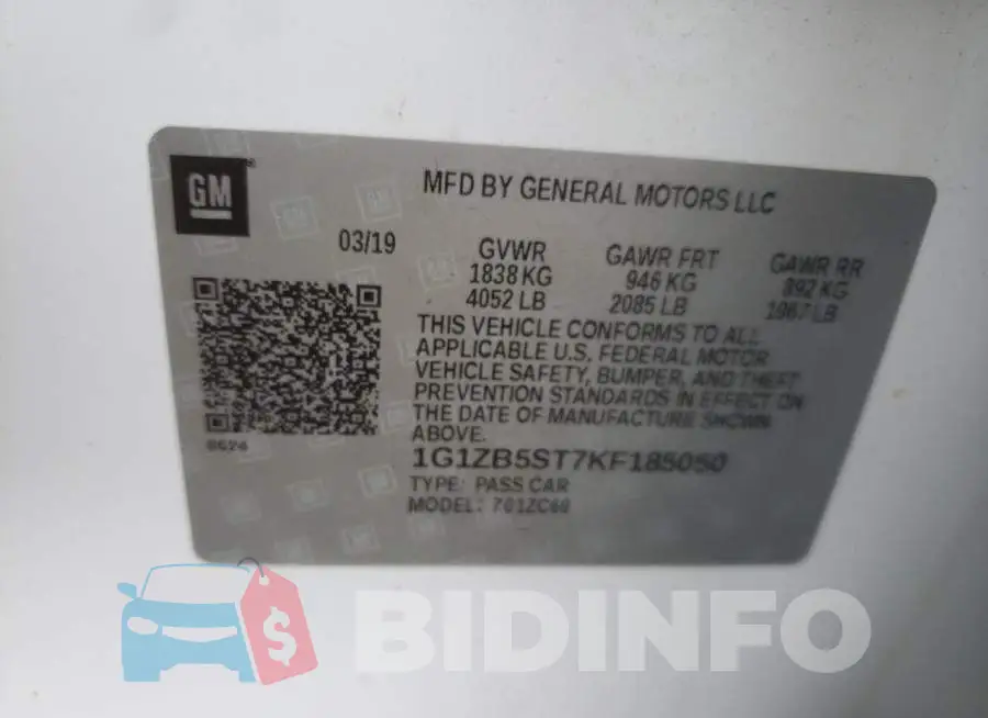 1G1ZB5ST7KF185050 Photo# 12