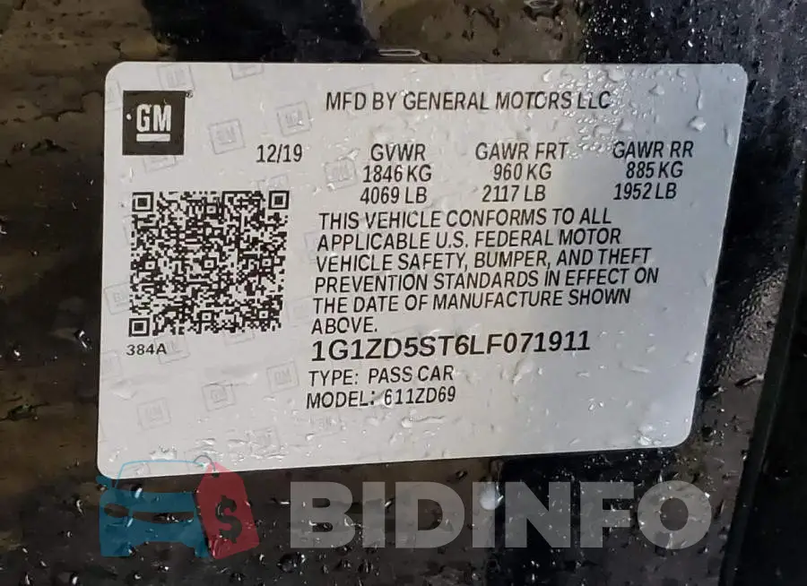 1G1ZD5ST6LF071911 Photo# 13