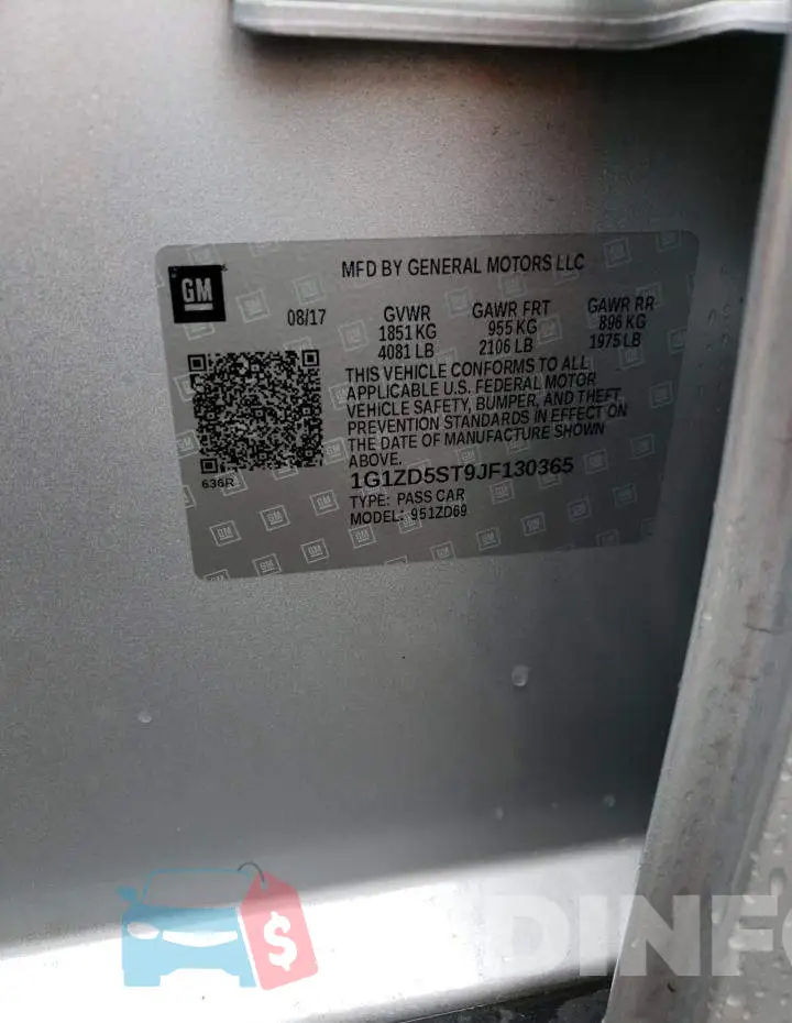 1G1ZD5ST9JF130365 Photo# 12