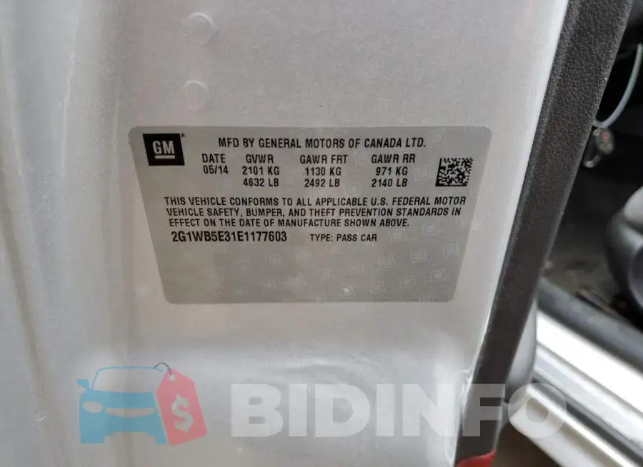 2G1WB5E31E1177603 Photo# 12