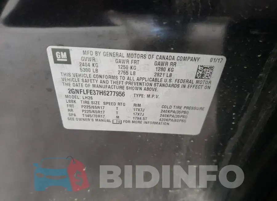 2GNFLFE37H6277956 Photo# 13