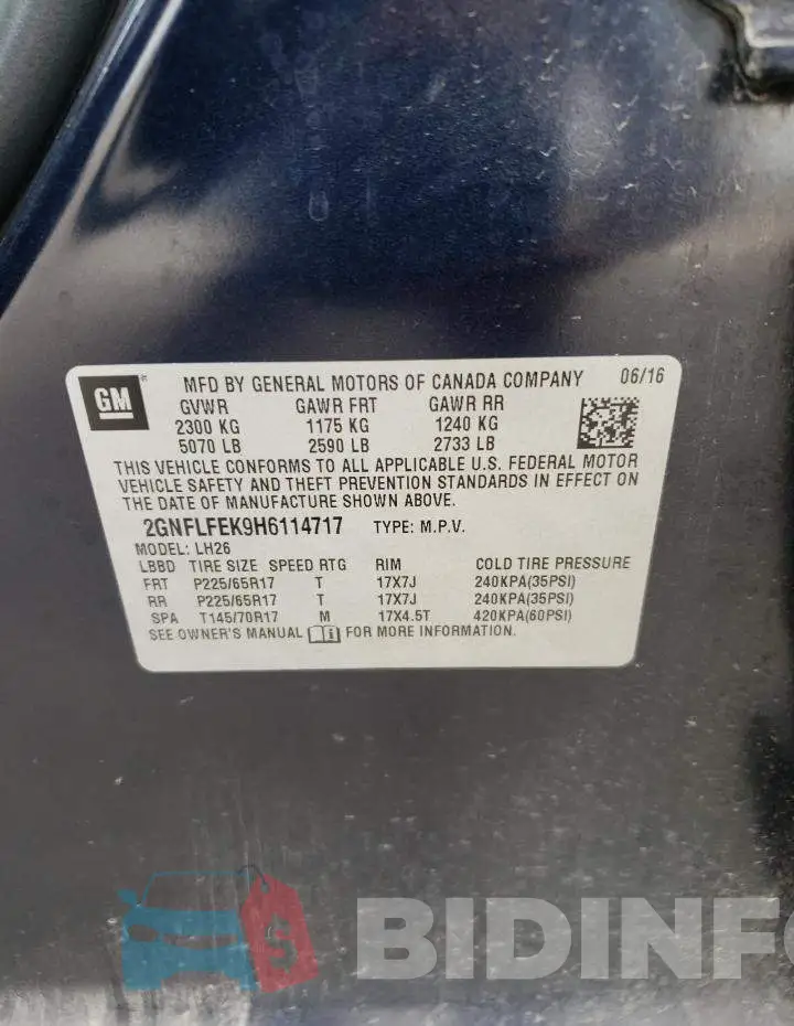 2GNFLFEK9H6114717 Photo# 12