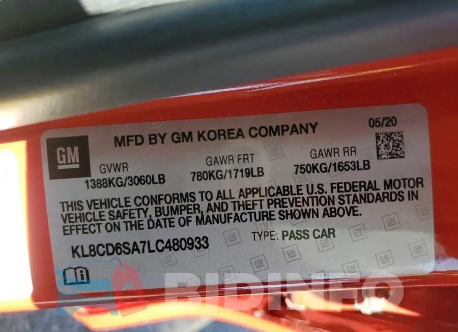 KL8CD6SA7LC480933 Photo# 12