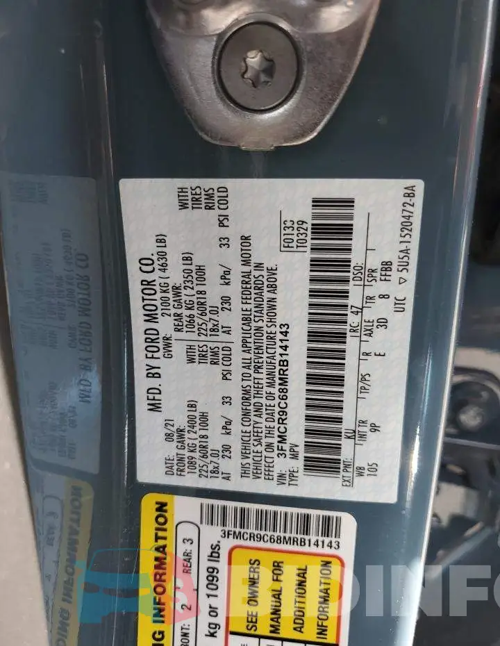3FMCR9C68MRB14143 Photo# 13
